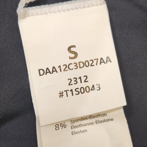 Tankini swimsuit S black floral tropical two piece swimwear beach summer top new - Picture 11 of 13